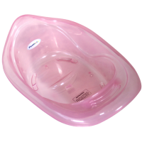 BANHEIRA PLAST.C/DRENO 22LTS ROSA TRANSL.8921